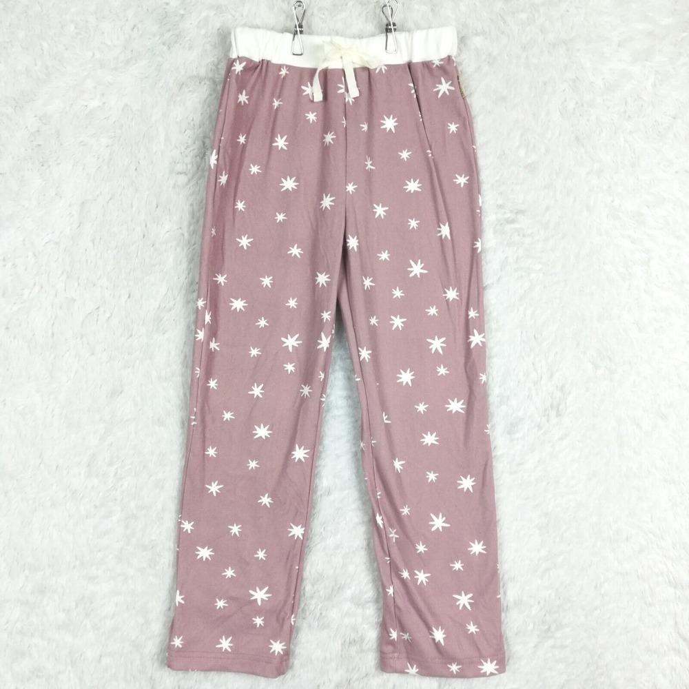 Bearpaw Girls Pants‎ Pajama Sleepwear Dusty Pink Stars Pull On Lounge 5/6 New